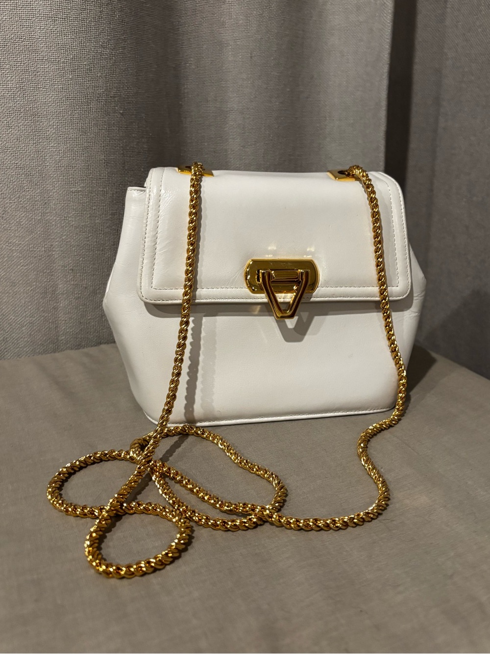 Vintage Frenchy of California White Structured Bag